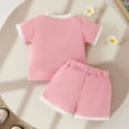 thumbnail image 4 of MEZZALL Infant Girls Short Sleeve Floral T Shirt Pullover Tops Shorts Outfits Soft, 9-12 Months, 4 of 7