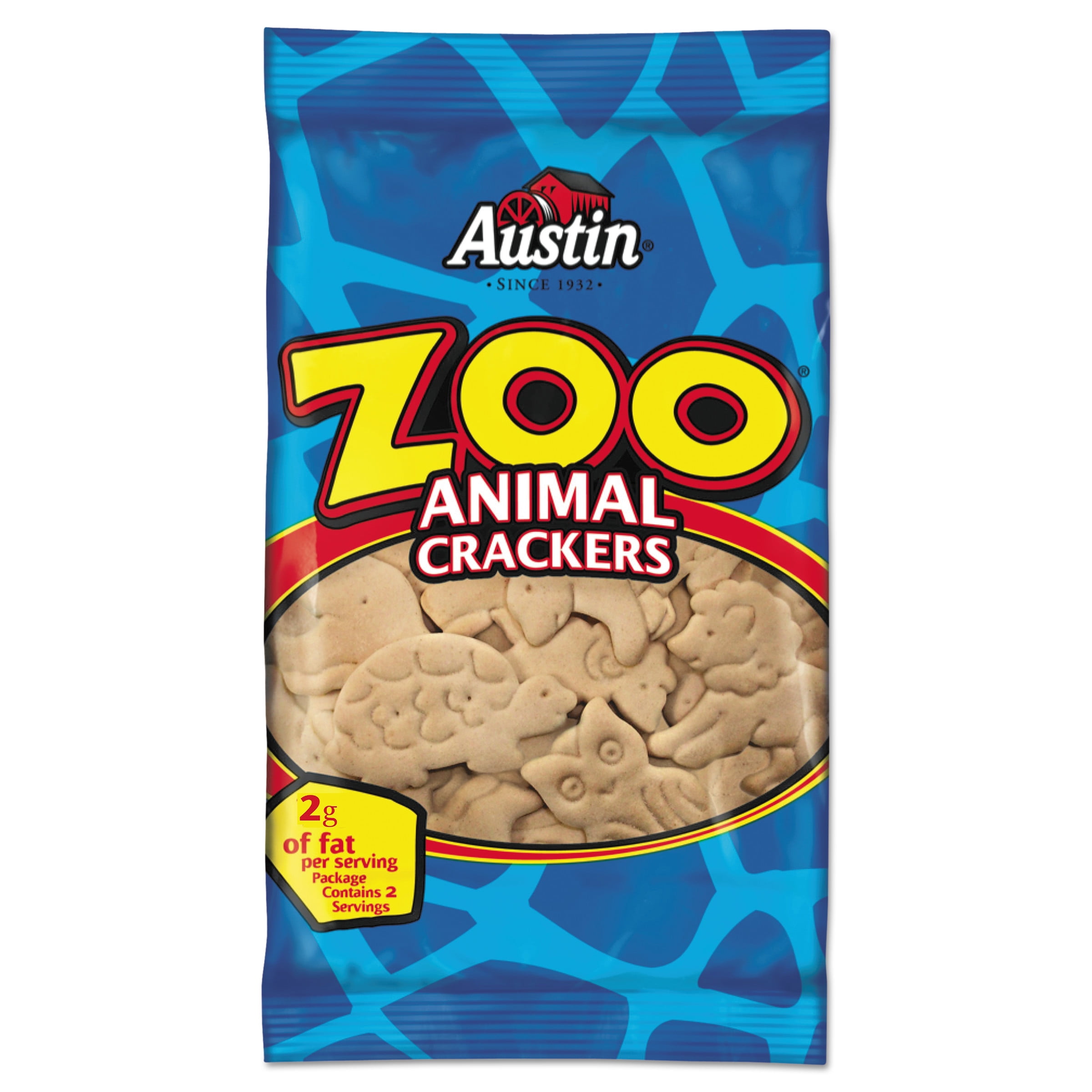 Austin Zoo Animal Crackers, 2 oz, (Pack of 80)