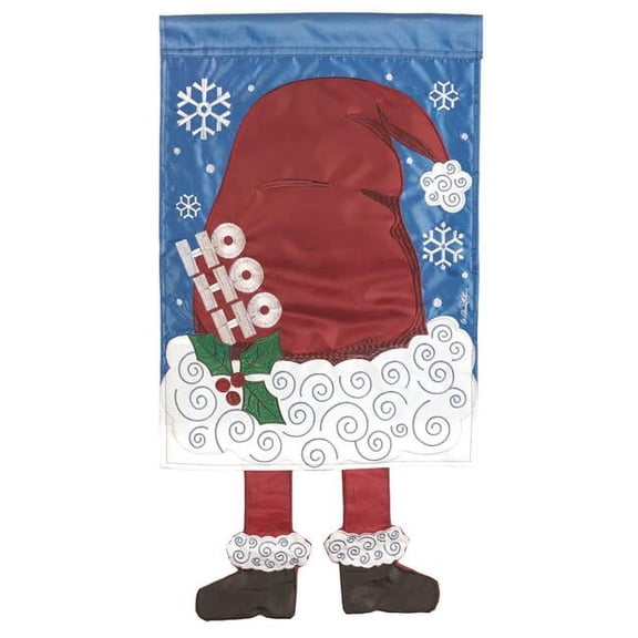 Magnolia Gardens M011499 13 x 18 in. Santa Hat Double Applique Garden Flag