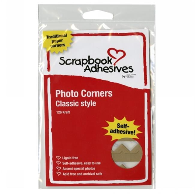 Classic Style Paper Photo Corners .5 Self Adhesive 108/Pkg-Black 