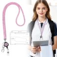 thumbnail image 2 of Cute Pattern Neck Lanyard,Multi-Purpose Key Lanyard,Id Card Holding Strap,Stylish Appearance Long Neck Hanging Lanyard Has Soft Comfortable Strap Body,It Is Used for Hanging Keys,Hot PInk, 2 of 9