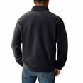 thumbnail image 3 of Generic Mens Quarter Zip Fleece Sweatshirt Long Sleeve Dropped Shoulder Pullover Stand Collar Plain Sweatshirts, 3 of 6