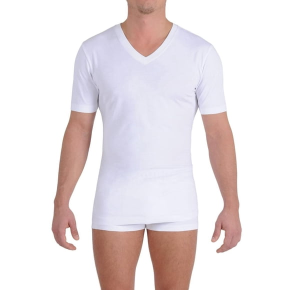 Playera Blanca con Cuello en V de la Serie Ginch Gonch Signature