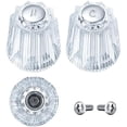 thumbnail image 1 of Shower Faucet Handle Replacement, Compatible with Price Pfister Contessa and Windsor Tub and Shower Faucets, 2 Piece Hot and Cold Shower Knob Replacement, Clear Acrylic Clear Clear Clear, 1 of 5