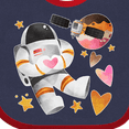 thumbnail image 4 of Inktastic Astronaut Valentine Outer Space Hearts Boys or Girls Baby Bib, 4 of 4