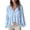 Blue, variant on Shirt for Women Boho Loose Fit Ruffled V Neck Cropped Puff Lantern Sleeve Tiered Flowy Crinkle Blouse Lightweight Solid Color Casual Crop Top