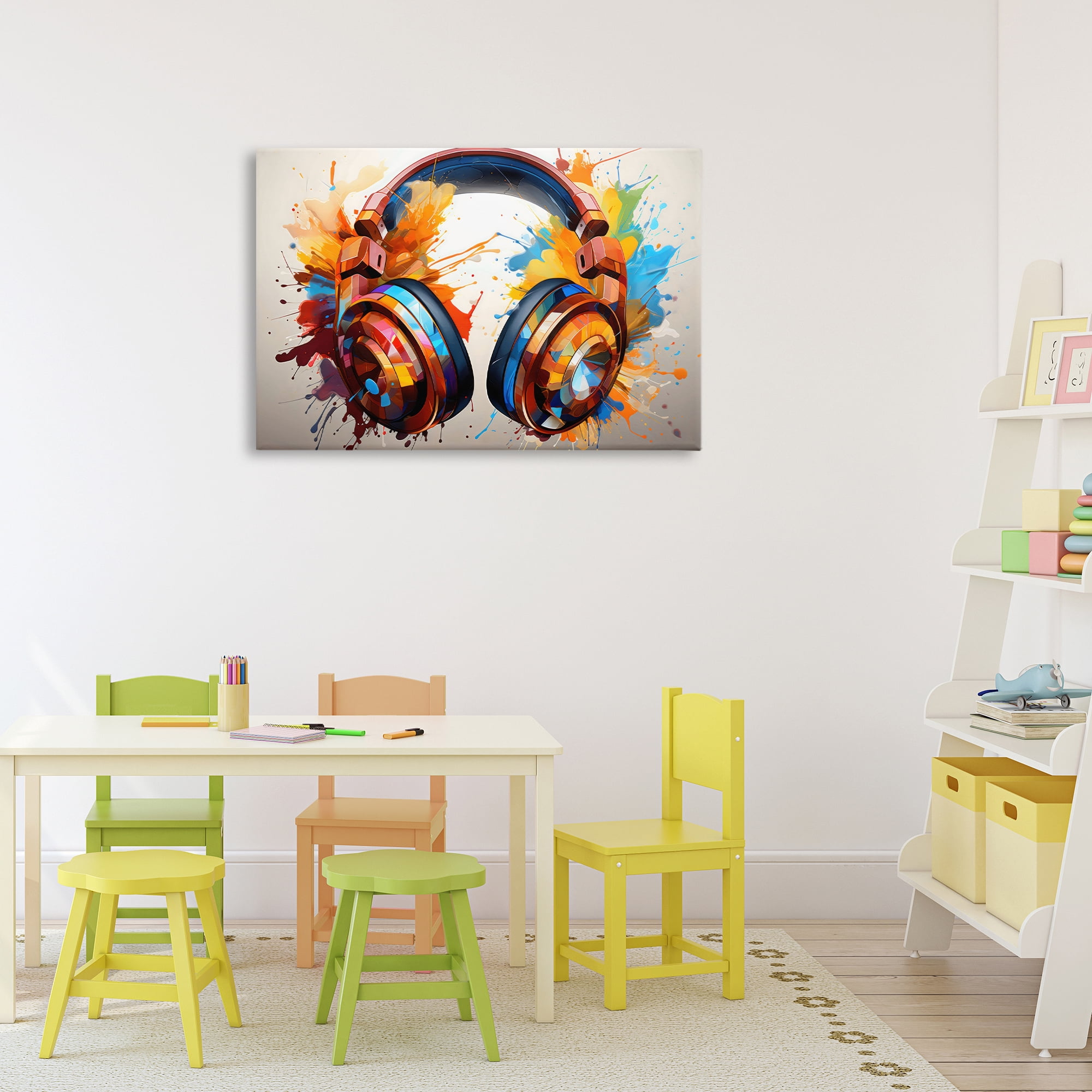 Stupell Industries Music In Color Splatter Canvas Wall Art, design by Creative Studio