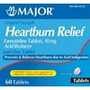 Major Heartburn Relief Tablets, 60 Count per Bottle