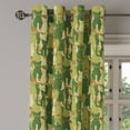 thumbnail image 3 of Ambesonne Cat Grommet Curtain, Kitten Silhouettes Jungle, 50" x 54", Green Dark Green Cream, 3 of 6