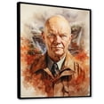 thumbnail image 2 of Designart "D. Eisenhower President Dwight wall art" President/Political Floater Framed Canvas Print, 2 of 7