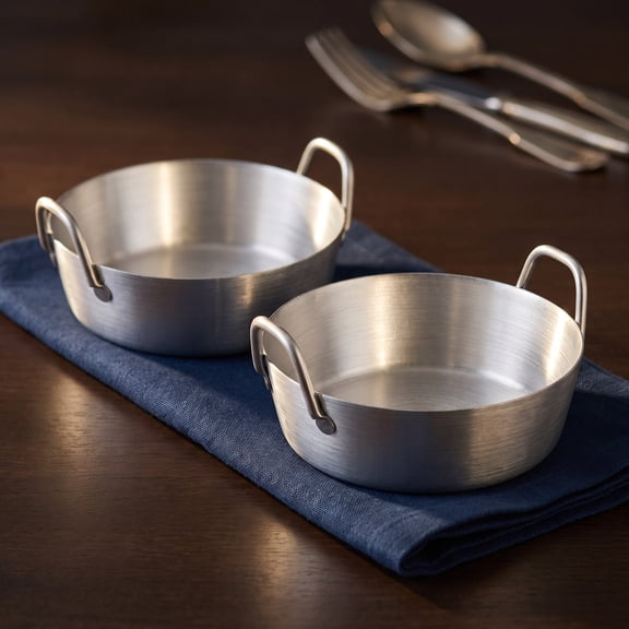 OUNONA Silver Stainless Steel Dipping Bowls Set for Sauces Snacks and Seasoning Storage Miniature Size