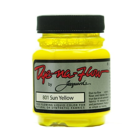 UPC: 0804551961304 | Dye-Na-Flow Fabric Colors sun yellow  2 1/4 oz.  801 (pack of 4)
