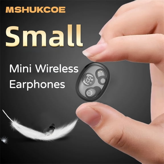 Ultra-Compact Wireless Earphones, Ultra-Portable, 18D High Sound Quality, for Sleeping, Exercising, Sports, Work, Study, Suitable for iOS, Essential Gift