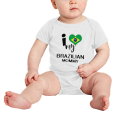 thumbnail image 2 of I Heart My Brazilian Mommy Brazil Love Flag Baby Bodysuit (White, 0-3 Months), 2 of 5