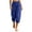 Blue, variant on Womens Baggy Pleated Harem Pants Summer Elastic High Waisted Wide Leg Balloon Cotton Lounge Crop Pants Purple,S