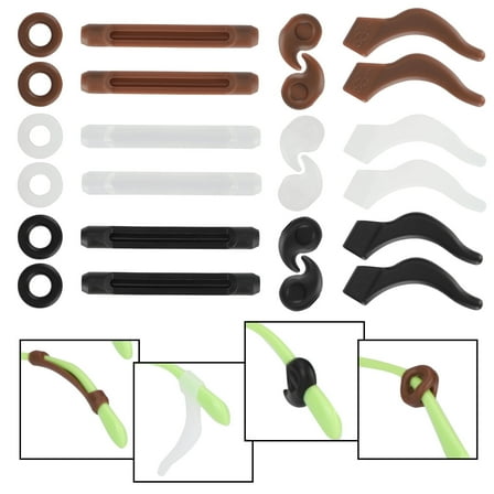 12pairs Glasses Retainers, EEEkit Silicone Eyeglass Ear Grip Hooks, Glasses Holder, Eyeglass Temple Tips and Stoppers