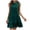 Dark Green, variant on Women's Summer Sleeveless Mini Dress 2024 Crewneck Knit A Line Pleated Swing Casual Basic Short Dress