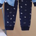 thumbnail image 6 of NOLDARES Toddler Baby Boy Clothes Print Long Sleeve Sweatshirt Tops Pants Set 2pcs Fall Winter Outfits Casual Clothing(Dark Blue,12-18 M), 6 of 7