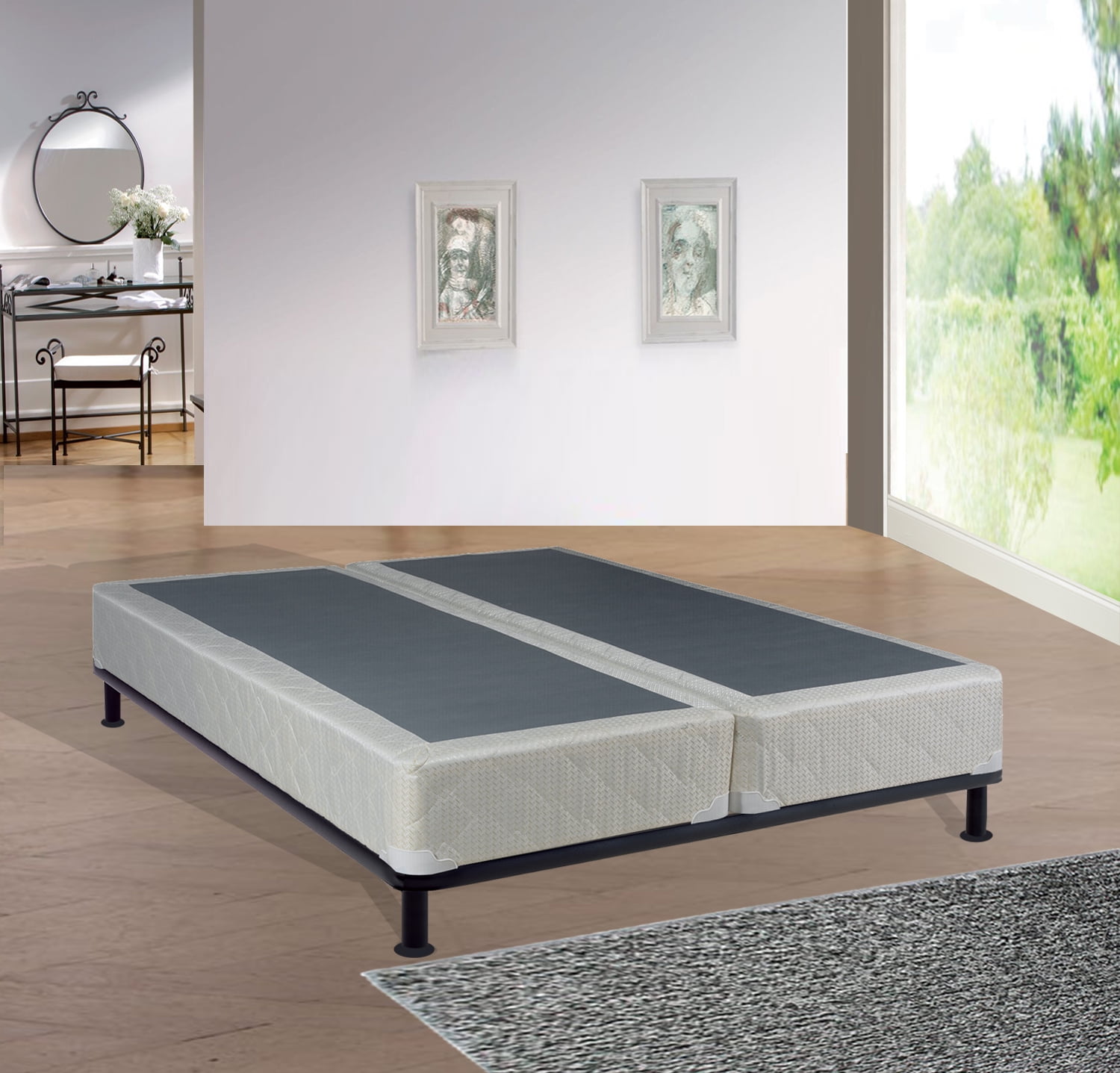 Continental Sleep Comfort Bedding Low Profile 4-inch Mattress Foundation Box Spring Twin