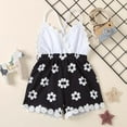 thumbnail image 1 of EGNMCR Rompers for Kids Toddler Kids Girl Vest Backless Sunflower Printed Romper Clothes Sunsuit Outfits Kid Rompers, 1 of 9
