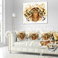thumbnail image 3 of Designart Eyes with Fire - Animal Throw Pillow - 16x16, 3 of 5
