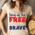 thumbnail image 4 of Land of the Free Home of the Brave Shirt – Patriotic USA 4th of July Tee, Royal, Size M, 4 of 6