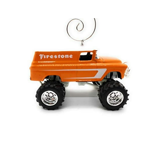 1957 Chevy Suburban Large Custom Christmas Ornament 1:64 Diecast Orange