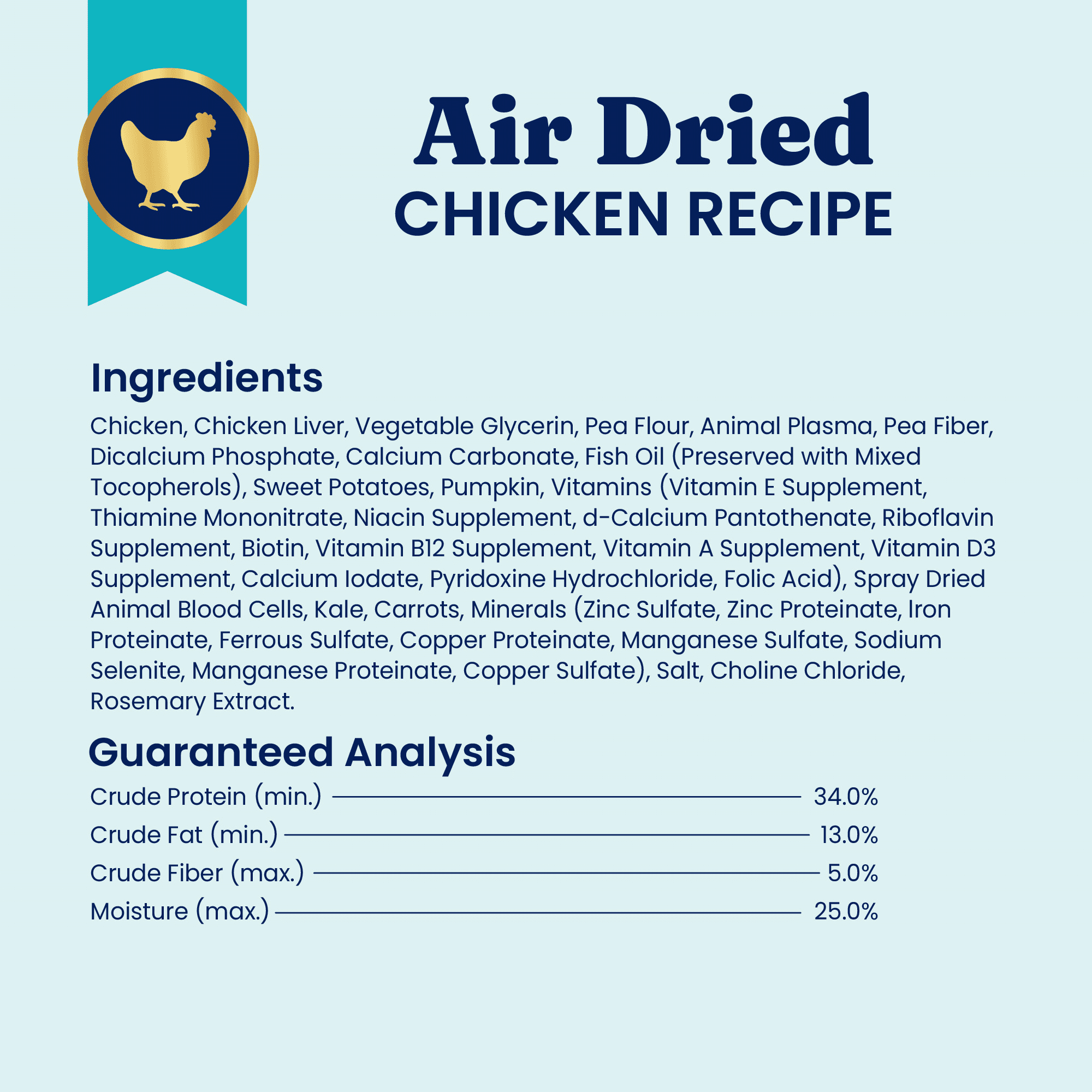 Solid Gold Air Dried Topper Complete and Balanced Meal Topper for Dogs, Chicken, 2 lb.