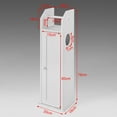 thumbnail image 5 of Haotian FRG135-W, White Free Standing Bathroom Toilet Paper Roll Holder, Storage Cabinet Holder, Organizer for Bath Toilet…, 5 of 6