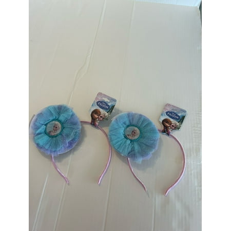 Lot of 4 Disney Frozen Hair Accessories - 2 Headbands + 2 Headwraps