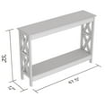 thumbnail image 4 of Safdie & Co. Table D'Entrée Console, Table D'Appoint 47,25po Blanc avec 1 Étagère pour Salon, 4 of 4