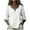 White, variant on gbyLJF Womens Lace V Neck Shirts Cotton Lined Loose Fit 3/4 Length Sleeve T-Shirts Spring Solid Color Casual Tops Blouse