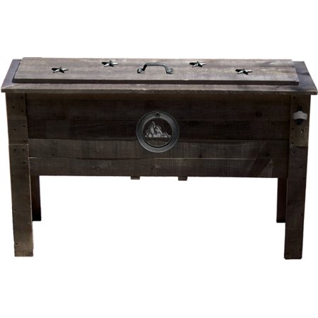 UPC 077071136532 product image for Lifoam 87-Quart Rustic Outdoor Wooden Cooler, Mountain Emblem | upcitemdb.com