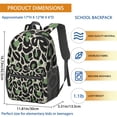thumbnail image 4 of 17 Inch Lightweight Backpack,PVC Waterproof Oxford Fabric, Ergonomically Designed, with Large Capacity, Leopard Animal Print, 4 of 5