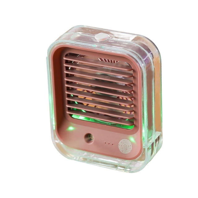 Ventilador de refrigeración personal, ventilador portátil Mister, luz nocturna LED, Mini ventilador silencioso, ventilador de mesa USB para habitación marrón Sunnimix Abanico pequeño personal
