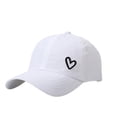 thumbnail image 3 of LiuXxxx Unisex Breathable Baseball Cap With Heart Embroidery Classic Visor Mesh Sun Comfort Everyday Adjustable Casual Dad Hat For Outdoor Activities White, 3 of 3