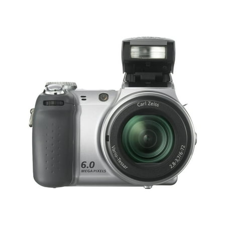 Sony Cyber-shot DSC-H2 - Digital camera - compact - 6.0 MP - 12x optical zoom - Carl Zeiss - flash 32 MB - silver