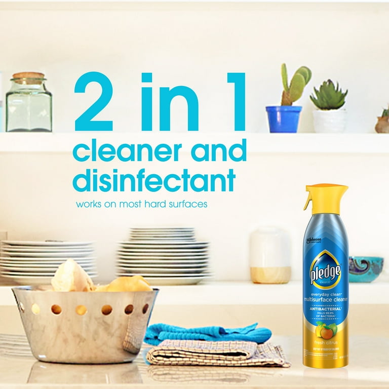 Pledge Antibacterial Multisurface Cleaner Spray, Fresh Citrus, 3-Pack photo 3