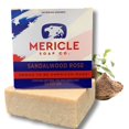 thumbnail image 1 of Mericle Soap Co. Barra corporal orgánica de sándalo rosa de 5 oz | Tecnología tradicional de proceso en frío | Ingredientes Naturales | Sin productos químicos agresivos ni conservantes | Hecho en los, 1 of 5