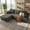 105''Dark Gray Cloud Couch(Left Facing Chaise), variant on Cloud Couches for Living Room, Lofka Corduroy L-Shape Couch with Chaise, Deep Seat Boneless Sofa, Black