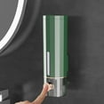 thumbnail image 1 of RUNROTOO Wall Mounted Olive Green Shampoo Container with Easy Press Pump for Home Bathroom Use, 1 of 8