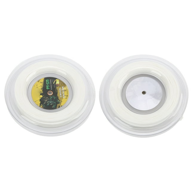 Tennis Racquet String Reel, High Tensile Resistance 1.25mm/17g Double Ribbed Design 200m Super Single Fiber Tennis String for Training Yellow,Black,Gray,White