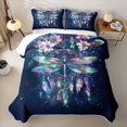 thumbnail image 2 of Homewish Boho Dragonfly Twin Quilt Set,Hippie Dreamcatcher Twin Coverlet Set,2 Pieces, 2 of 7