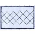 thumbnail image 1 of Ahgly Company Machine Washable Indoor Rectangle Solid Blue Modern Area Rugs, 2' x 3', 1 of 4