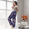 thumbnail image 6 of Picia Floral Hippie Mushrooms Womens Soft Woven Cotton Elastic Waistband Sleep Pajama Pant Lounge Sleep Pant With Pockets And Drawstring-Medium, 6 of 9