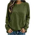 thumbnail image 3 of Sweatshirts for Women Oversized Round-Neck Shirts Fall Fashion Outfits 2026 Casual Sweaters Tops Fleece Workout Fall Outfits & Winter Clothes, 3 of 6