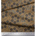 thumbnail image 2 of Soimoi Cotton Cambric Fabric Snowflake Artistic Print Sewing Fabric Yard 56 Inch Wide, 2 of 3
