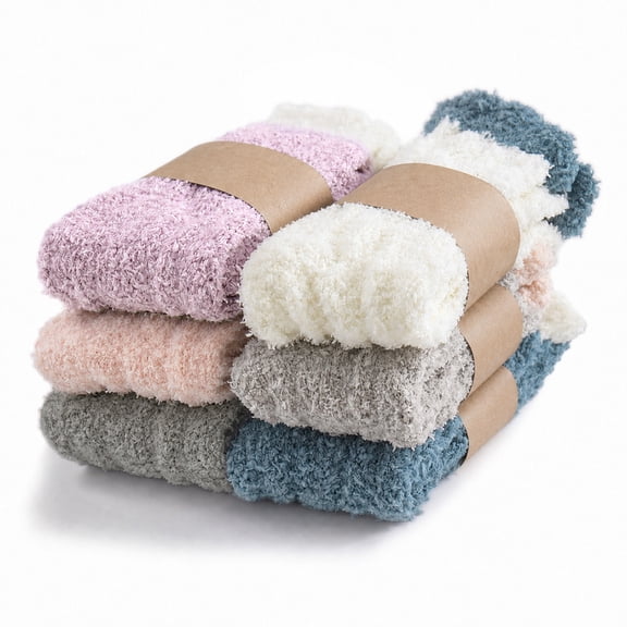Warm & Cozy Gifts for Women, Fluffy Fuzzy Plush Sleeping Slipper Socks - Soft Warm Fabric
