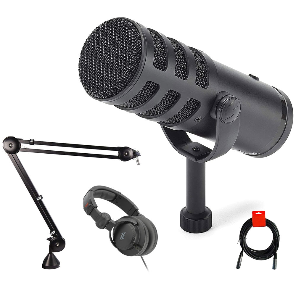 Mic Cable Desk Microphone Stand Samson Q9U XLR/USB Dynamic Broadcast Microphone Cleaning Cloth 
