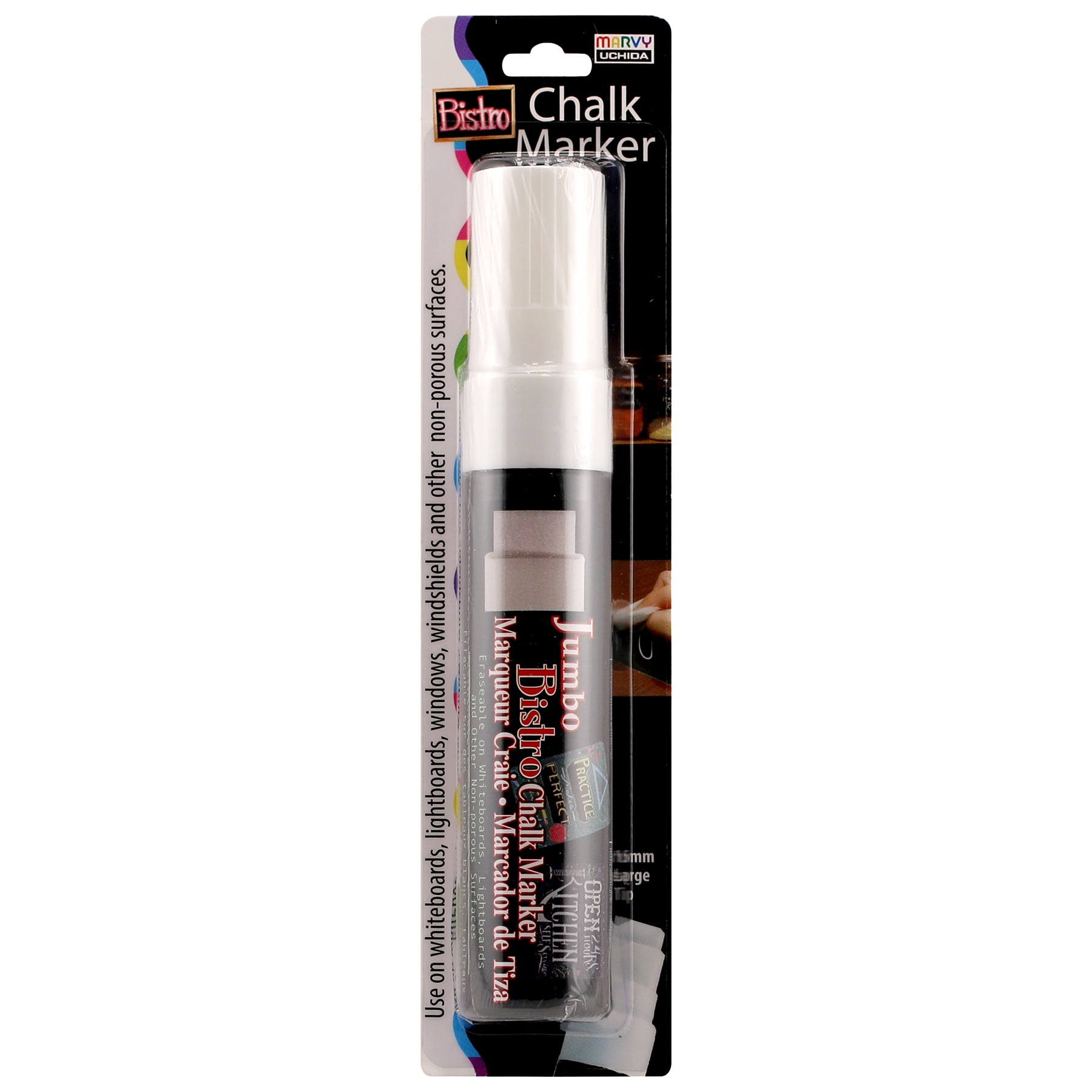 Marvy Uchida Bistro Chalk Marker, 15mm Jumbo Tip, White, 551740231